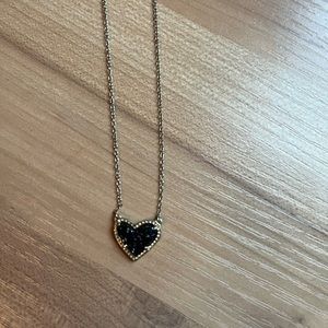 Kendra Scott black heart necklace
